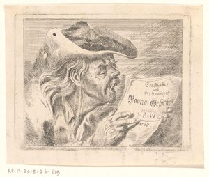 Buste af en gammel bonde med en pjece i hænderne af Friedrich Christian Gottlieb Geyser (possibly)
