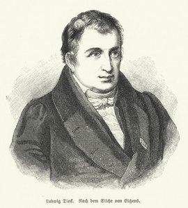 Ludwig Tieck, tysk digter og kritiker (litho) af Friedrich Eduard Eichens