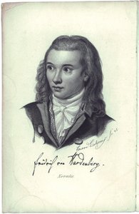 Portræt af digteren Novalis 1772-1801, 1845 af Friedrich Eduard Eichens