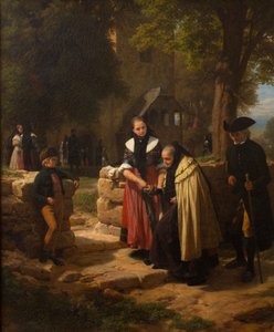 Foran kirken. af Friedrich Eduard Meyerheim
