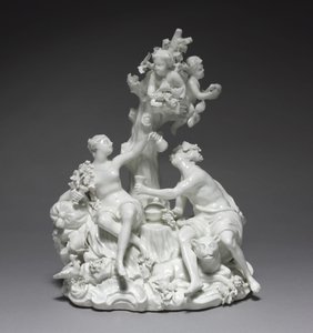 Bacchus og Venus, fabrikant Tournay Factory, Belgien, ca. 1755 af Friedrich Elias I Meyer