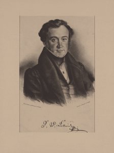 Portræt af komponisten Jan Kalivoda 1801-1866 af Friedrich Gustav Schlick