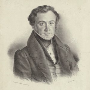 Portræt af komponisten Johann Wenzel Kalliwoda 1801-1866. af Friedrich Gustav Schlick