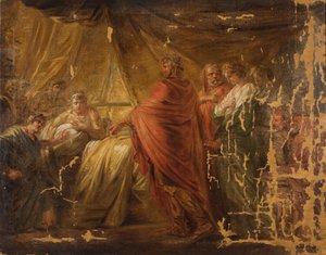 Agamemnon bringer Briseis tilbage til Achilleus