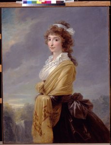 Portræt af Comtesse Elisabeth von Thun Hohenstein (1764-1806) - Maleri af Heinrich Friedrich Fueger (1751-1818), huile sur toile