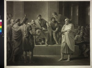 Sokrates foran dommerne af Friedrich Heinrich Fuger
