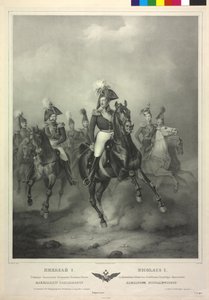 Portræt af rytteren Nicolaus I (litografi) af Friedrich Jentzen