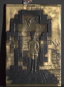 Lincoln In Dalivision (bronze relief)