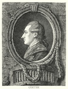 Johann Wolfgang von Goethe, tysk digter, romanforfatter og dramatiker (stik) af Friedrich Kirschner
