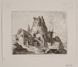 Ruin med tårn af Friedrich Münter