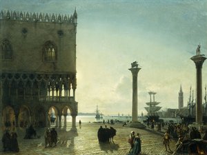 Piazza San Marco om natten,