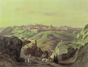Udsigt over Jerusalem af Friedrich Perlberg