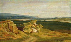Landskab med solhatte, 1825