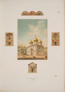 Dormition-katedralen i Kreml i Moskva, 1850 af Friedrich Richter