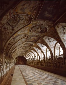 Udsigt over det kongelige palads antikvarium designet af arkitekten og maleren Friedrich Sustris (1540-1599). 1569-1586 München Tyskland