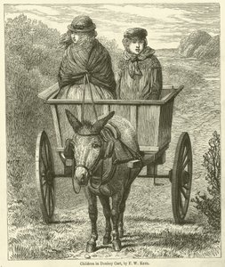 Børn i æselvogn (gravering)