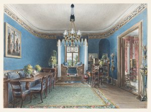 Det blå værelse, Fischbach Slot af Friedrich Wilhelm Klose