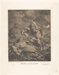 Hero en Leander Hero und Leander (titel på objekt) af Friedrich Wilhelm Reuter