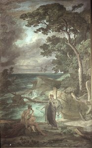 Ankomst af Odysseus til nymfen Calypso, Scener fra Odysseen