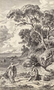 Odysseus og Kalypso (kobberstik)