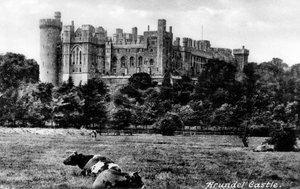 Arundel Castle, West Sussex, begyndelsen af det 20. århundrede.