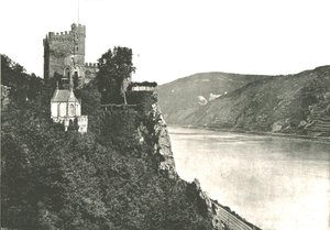 Rheinstein Slot ved floden Rhinen, Tyskland, 1895.
