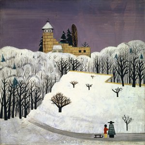 Birseck Slot i sneen af Fritz Baumann