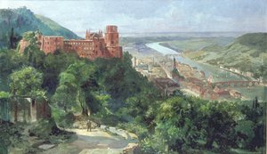 Udsigt over Heidelberg, ca.1910 af Fritz Genutat