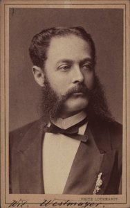 Portræt af komponisten Wilhelm Westmeyer 1829-1880.