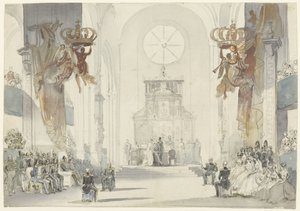 Ægteskab med prinsesse Louise med prins Karel van Zweden af Fritz Ludwig von Dardel
