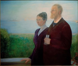 Dobbeltportræt (Woermann) af Fritz Mackensen