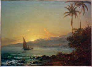 La Guaira i aftenlyset af Fritz Melbye