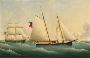 Fangst af "Savannen" af "U.S.S. Perry" af Fritz Müller