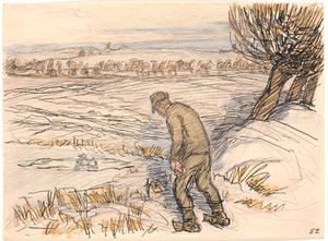Bonden ved den frosne sø af Fritz Syberg