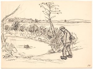 Bonden ved den frosne sø af Fritz Syberg