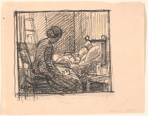 Der sad en Moder hos sit lille Barn... af Fritz Syberg