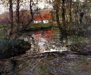 Bygning ved flodbredden