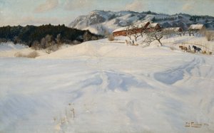 Fleskum farm af Fritz Thaulow