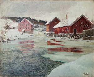 Fra Akers flod af Fritz Thaulow