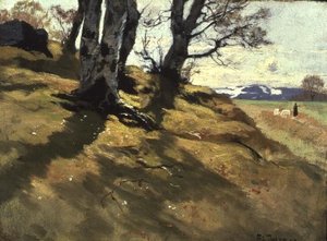 Landskab ved Stord, Norge af Fritz Thaulow