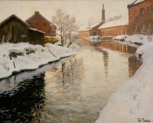 Lysaker floden af Fritz Thaulow