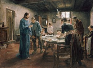 Bøn før måltidet af Fritz von Uhde