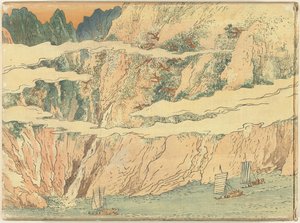 Kina i 30 rullemalerier - sidste del Shina sanju gakan - gekan (titel på objekt) af Fukuda Bisen