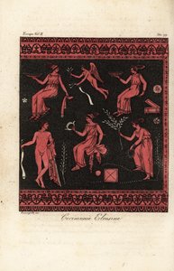 The Eleusinian Mysteries, indvielser til kulten af Demeter og Persephone baseret på Eleusis, Grækenland af Fumagalli Fumagalli