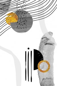 Moderne abstrakt i guldgrå