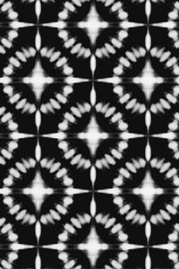 Monokromt shibori-mønster af Fun Qui