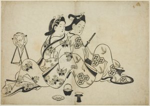 Ryg mod ryg, fra en serie på 12 print af Furuyama Moroshige