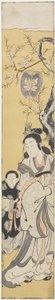 Xiwangmu (Dronning Mather af Vesten) og Attendant, ca. 1764 (træblok i farver) af Fusanobu Tomikawa