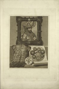 Sølvrustning og zarens segl. Fra den russiske stats oldsager, før 1853