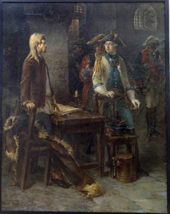Kejser Peter III besøger Ivan VI Antonovich i Shlisselburg-fæstningen i 1762 - Maleri af Fjodor Jemelyanovich af Fyodor Jemelyanovich Burov